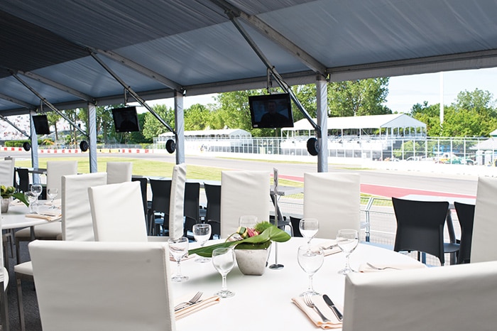 Turn 1 Privilege Suite view at the Canadian Grand Prix
