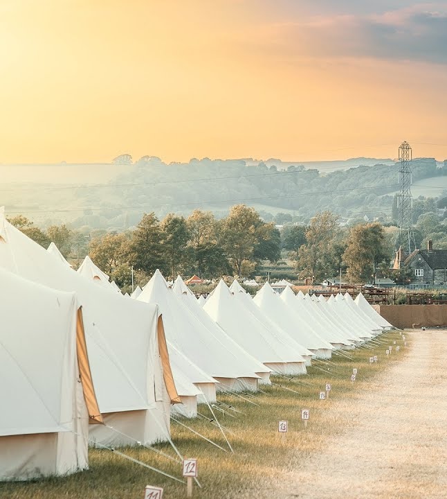An exclusive and peaceful bar area within the luxury campsite, offering a tranquil retreat.