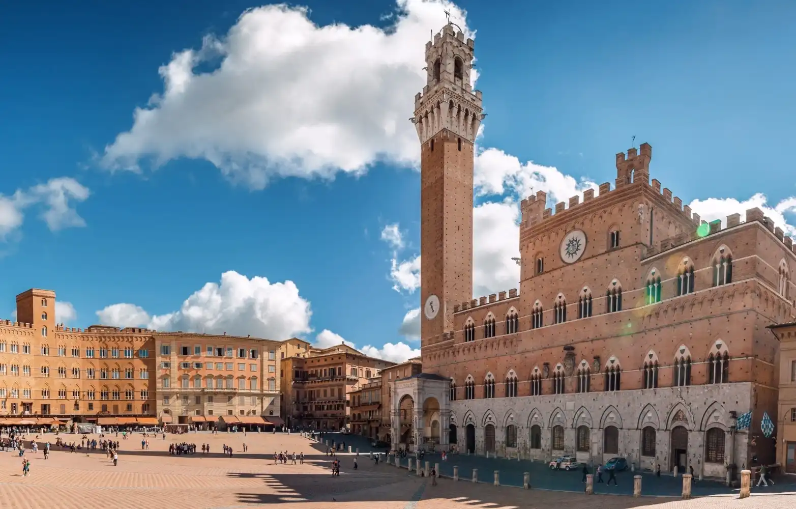 View from palace apartment overlooking Piazza del Campo
