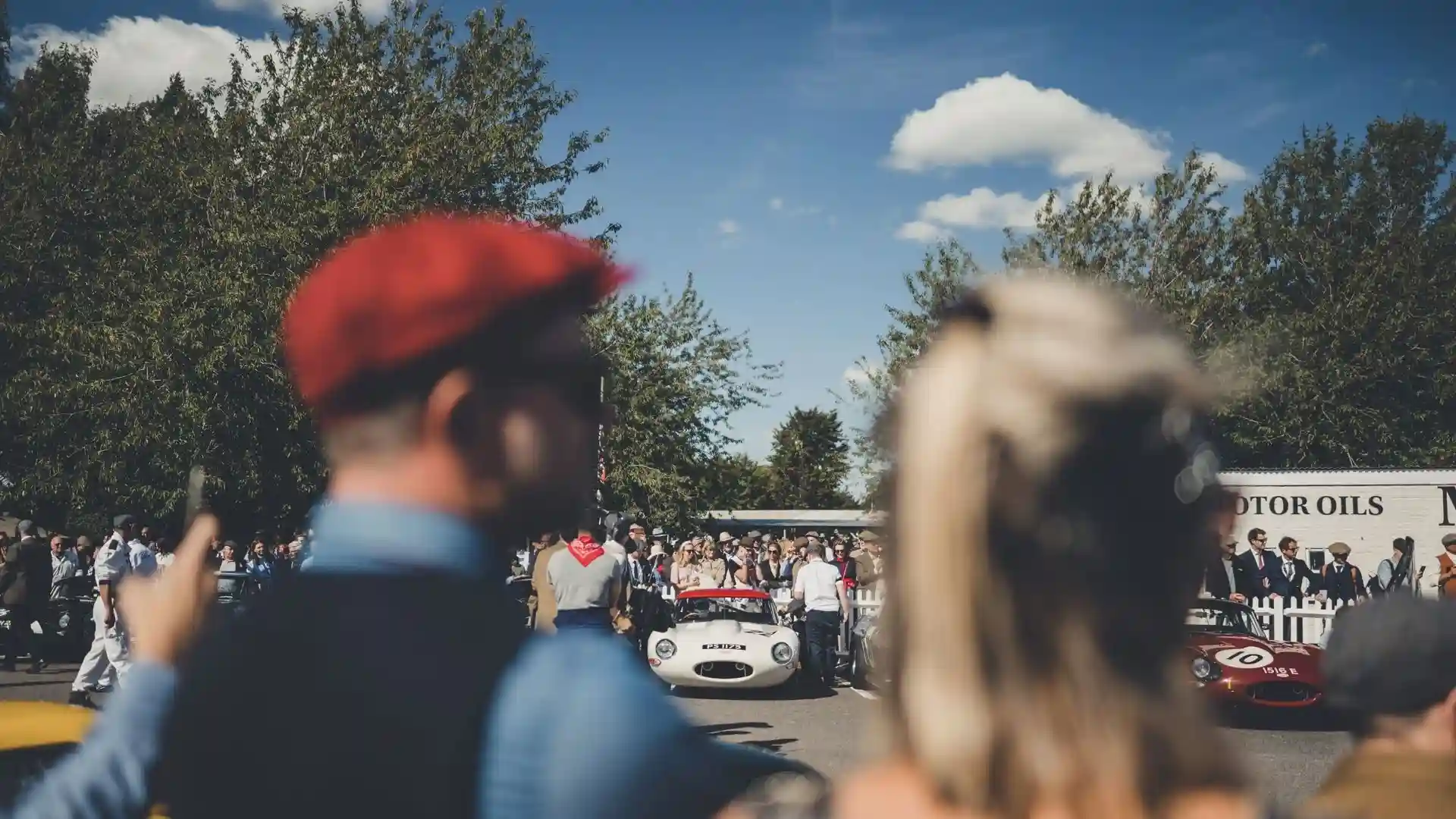 Vintage paddock scene at Goodwood Revival