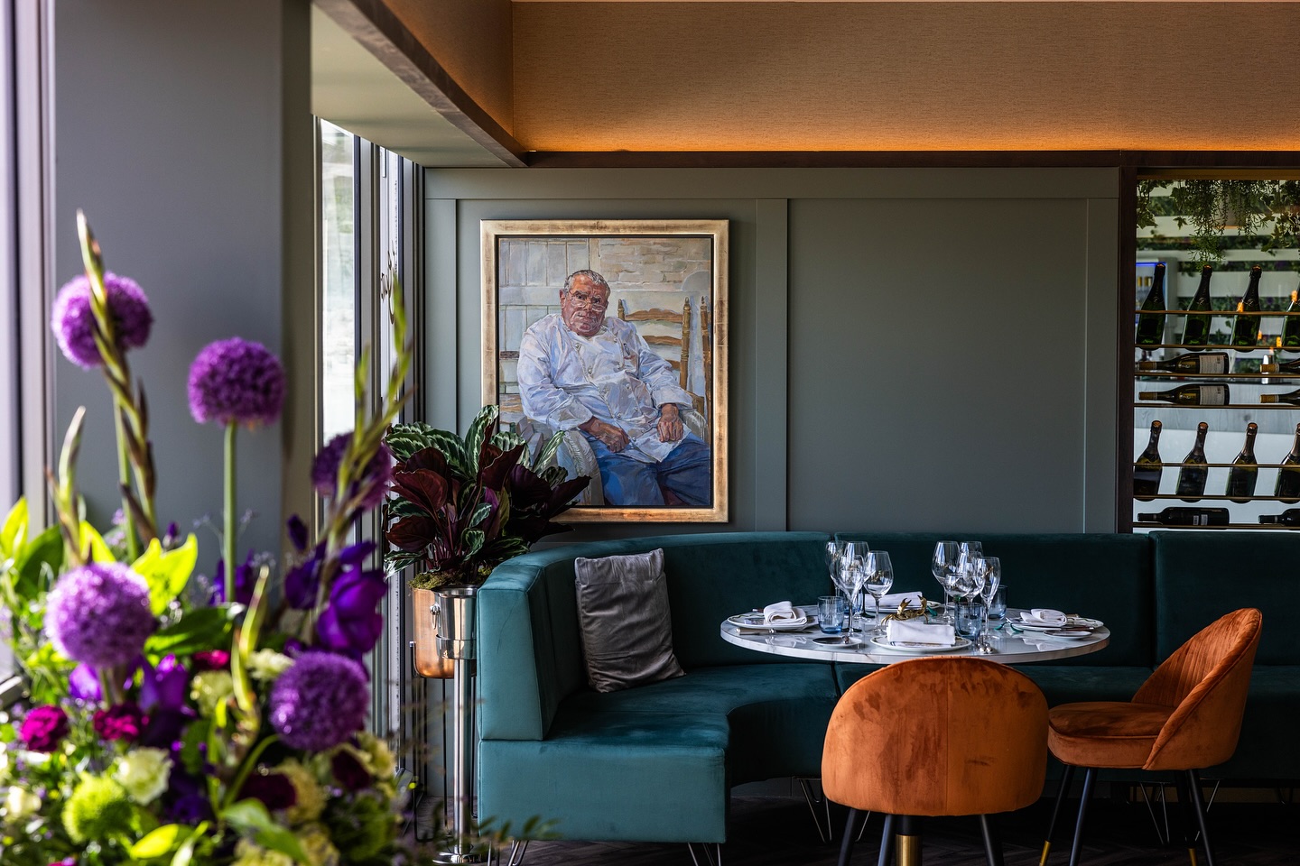 An exquisite five-course tasting menu dish, meticulously plated.